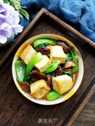 香菇青菜烧豆腐的做法步骤:12