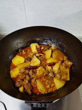 红烧羊肉炖白萝卜的做法步骤:12