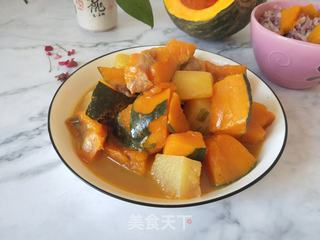 土豆炖南瓜的做法步骤：7