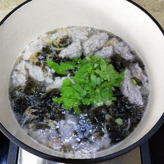 肉丸紫菜汤的做法步骤:8