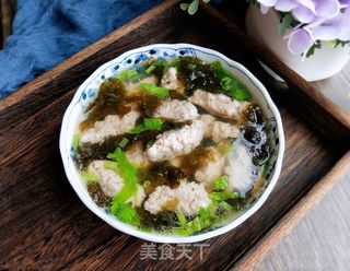 肉丸紫菜汤的做法步骤:9