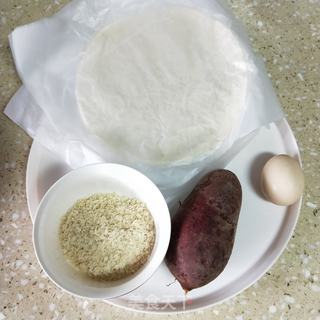 紫薯酥的做法步骤：1