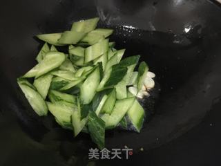 黄瓜青椒炒鸡蛋的做法步骤：6