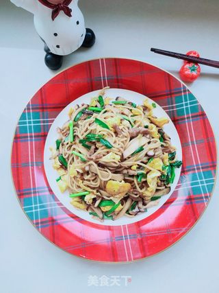 香菇肉丝炒面的做法步骤:15