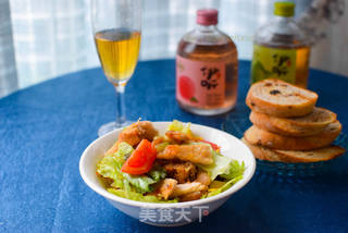 鸡肉沙拉配伊听果酒的做法步骤:8