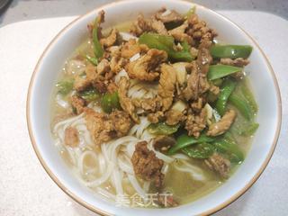 冬季暖胃汤面-青椒肉丝面的做法步骤:14