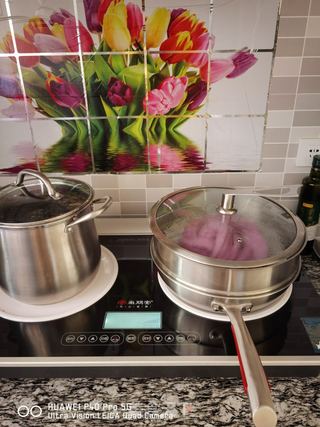 紫薯奶香大花卷的做法步骤:20