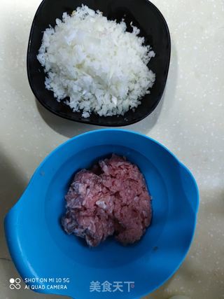 洋葱猪肉馅包子的做法步骤:2