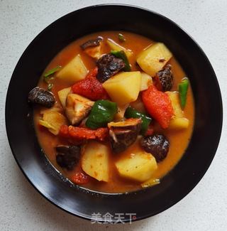土豆炖三鲜的做法步骤:14