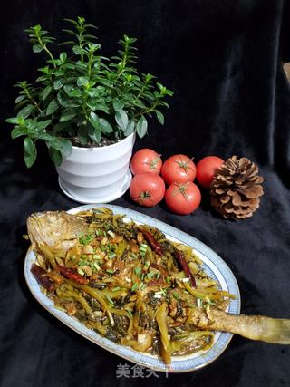 酸菜炖黄花鱼的做法步骤:16