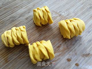 南瓜扭纹馒头的做法步骤:8