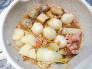 自制甜辣酱烧火锅丸子的做法步骤:11