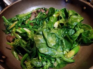 腊肉炒芥兰的做法步骤:8