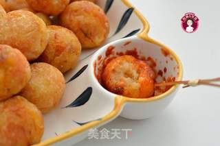 南瓜胡萝卜糯米丸子的做法步骤:10