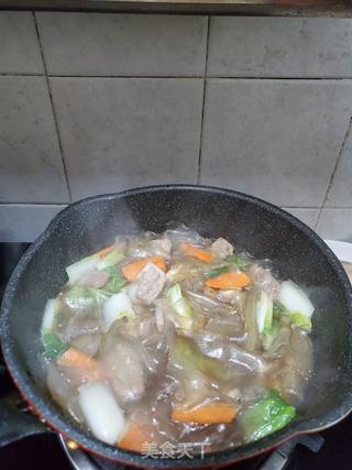 牛排白菜炖粉皮的做法步骤:11