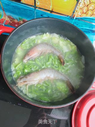 大虾、菠菜手擀面的做法步骤:14