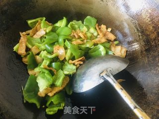 生炒菜椒肉片的做法步骤：6