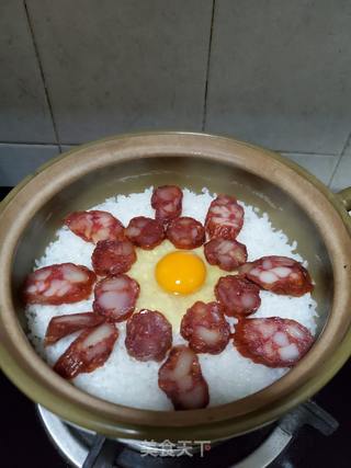 腊肠煲仔饭的做法步骤:8