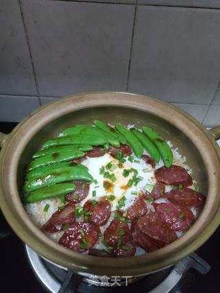 腊肠煲仔饭的做法步骤:14