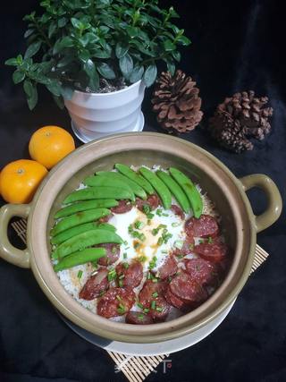 腊肠煲仔饭的做法步骤:15