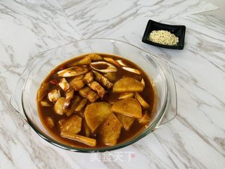 火麻仁年糕土豆烧肉的做法步骤：5