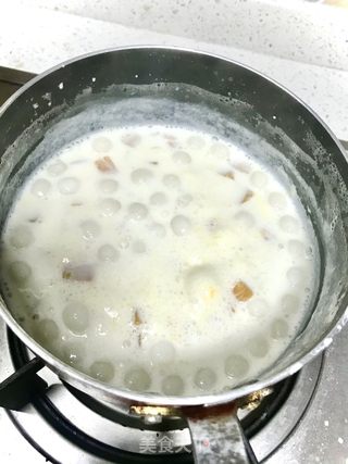 牛奶炖木瓜汤圆的做法步骤：8
