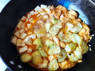 蟹黄酱烩豆腐的做法步骤:13