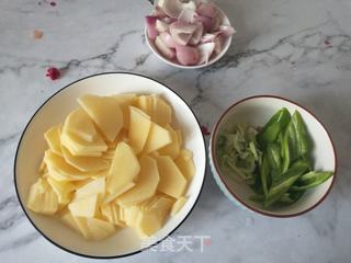 毛葱炒土豆片的做法步骤:3