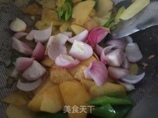 毛葱炒土豆片的做法步骤:8