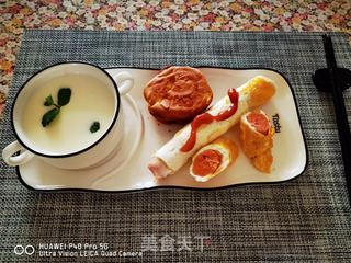 快手早餐&火腿鸡蛋卷的做法步骤:13