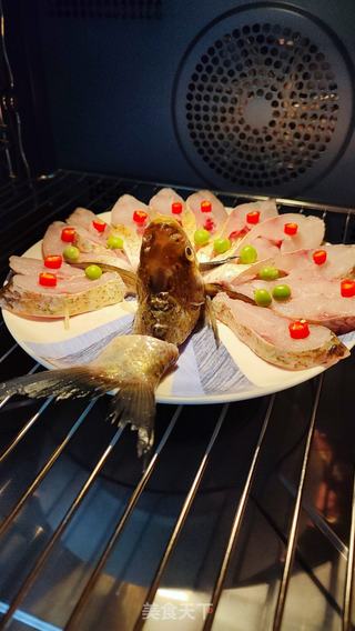 年夜菜必备/孔雀开屏清蒸鱼的做法步骤:7