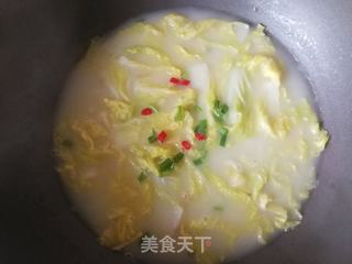 羊汤炖娃娃菜的做法步骤:9