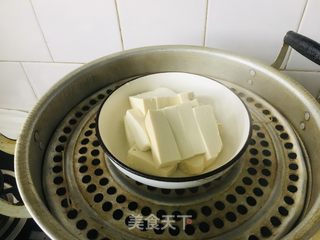 蒸鱼豉油蒸豆腐的做法步骤：3