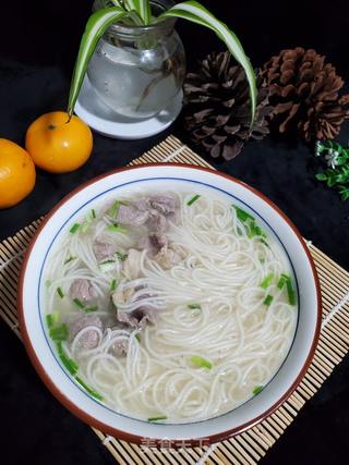 瘦肉挂面的做法步骤:9