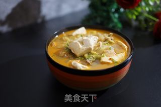 鸡肉酸菜炖豆腐的做法步骤：7