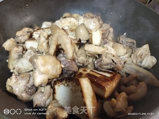 北豆腐炖鸡肉的做法步骤：4