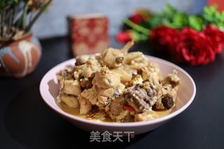 北豆腐炖鸡肉的做法步骤：8