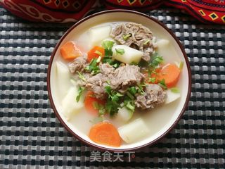 胡萝卜山药羊脊骨汤的做法步骤:16