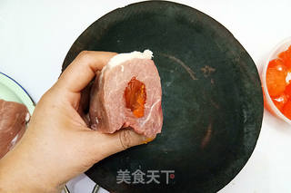 咸蛋黄蜜汁叉烧的做法步骤:4