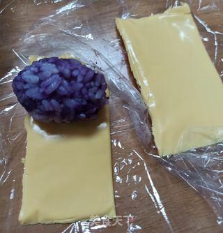 能量芝士紫薯饭团的做法步骤:4
