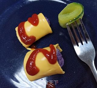 能量芝士紫薯饭团的做法步骤:7