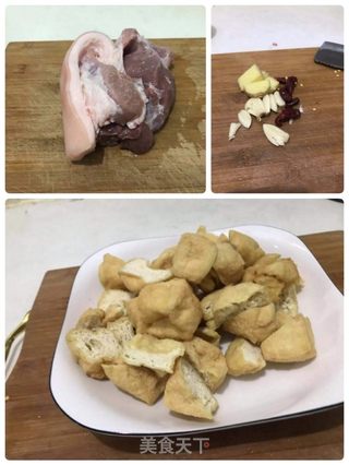 肉炖油豆腐的做法步骤：1