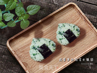 咸蛋黄肉松芝士饭团的做法步骤:11