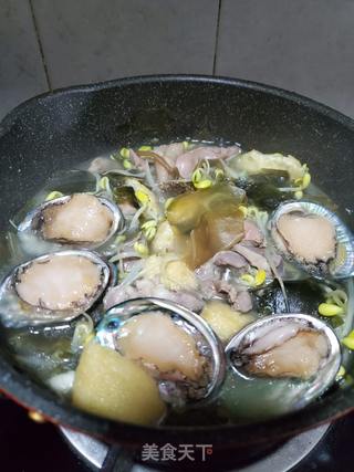 鲍鱼炖海带黄豆芽的做法步骤:10
