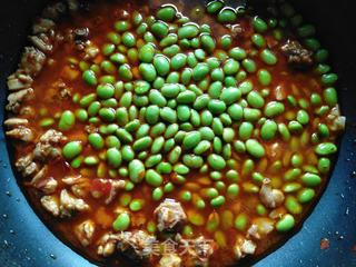 兔肉烧青豆的做法步骤:9
