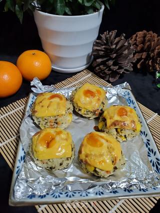 烤芝士饭团的做法步骤:11