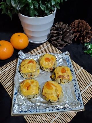 烤芝士饭团的做法步骤:12
