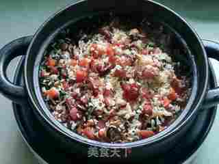 腊味南瓜焖饭的做法步骤:8
