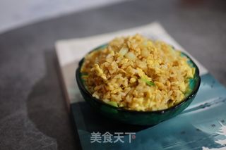 白菜鸡蛋炒饭的做法步骤：6