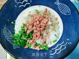 青菜火腿饭团的做法步骤:2